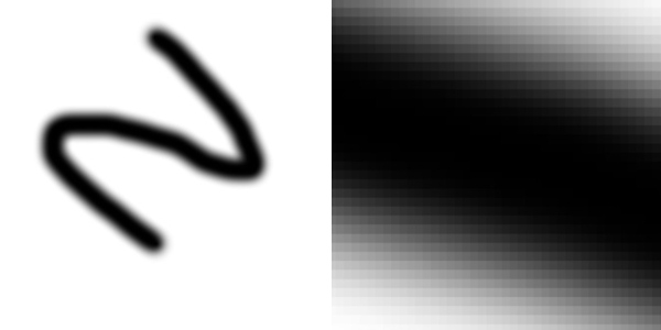 Raster image and with pixels